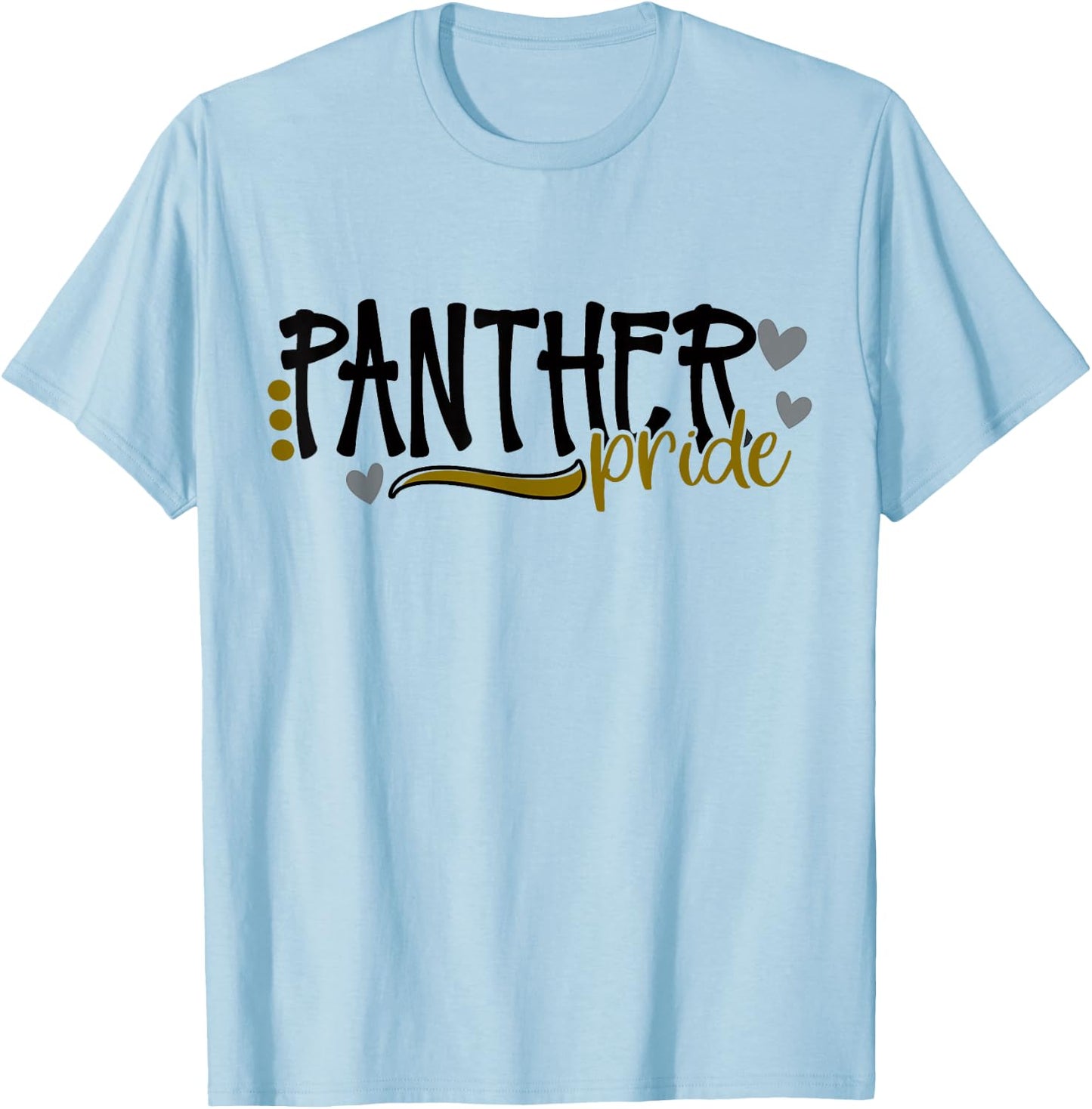 Panther Pride School Sports Fan Team Spirit T-Shirt - T-Shirt | Light Blue
