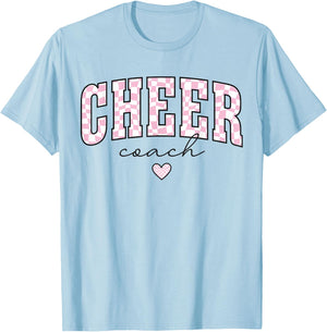 Cheer Coach Life Competition Season Cheerleader Team Trendy T-Shirt - T-Shirt | Light Blue