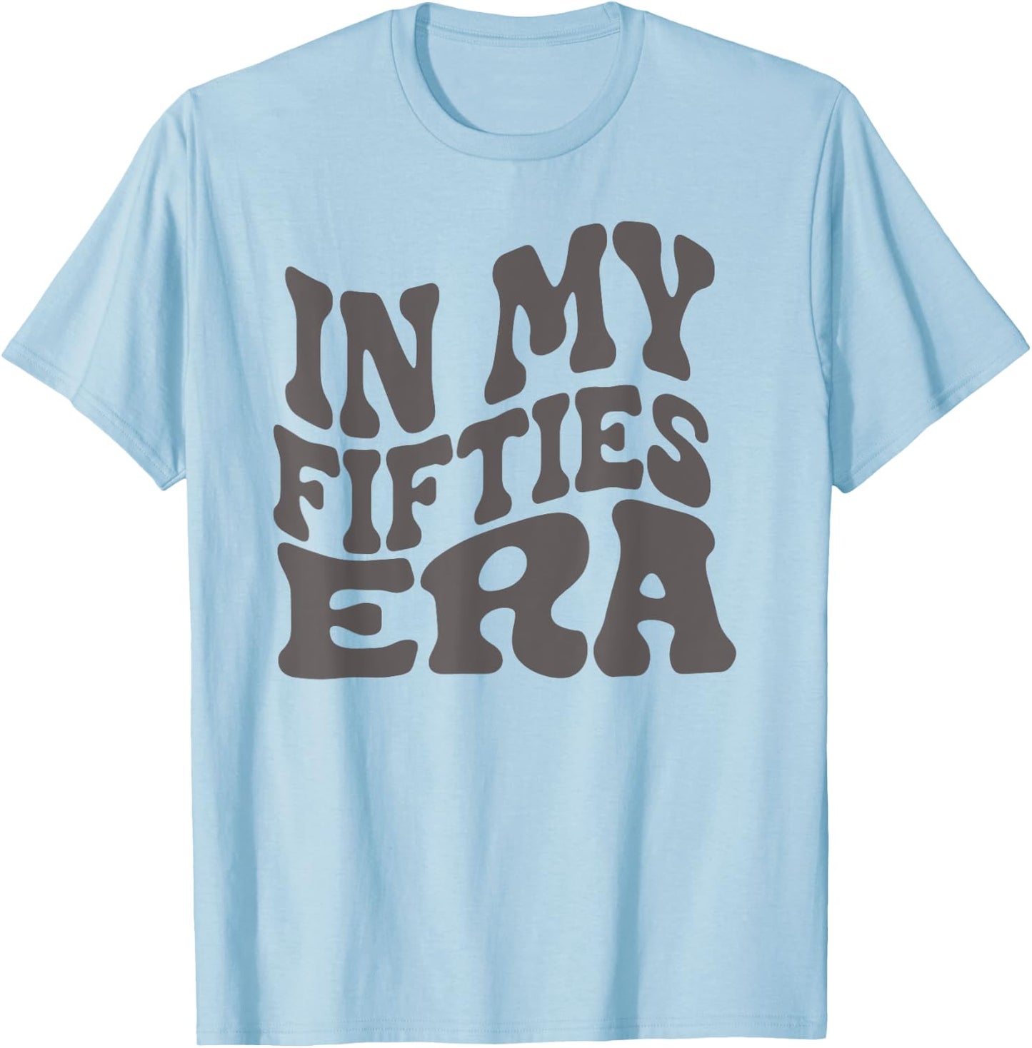 In My Fifties Era Women's Retro Outfit Cute Top T-Shirt - T-Shirt | Light Blue