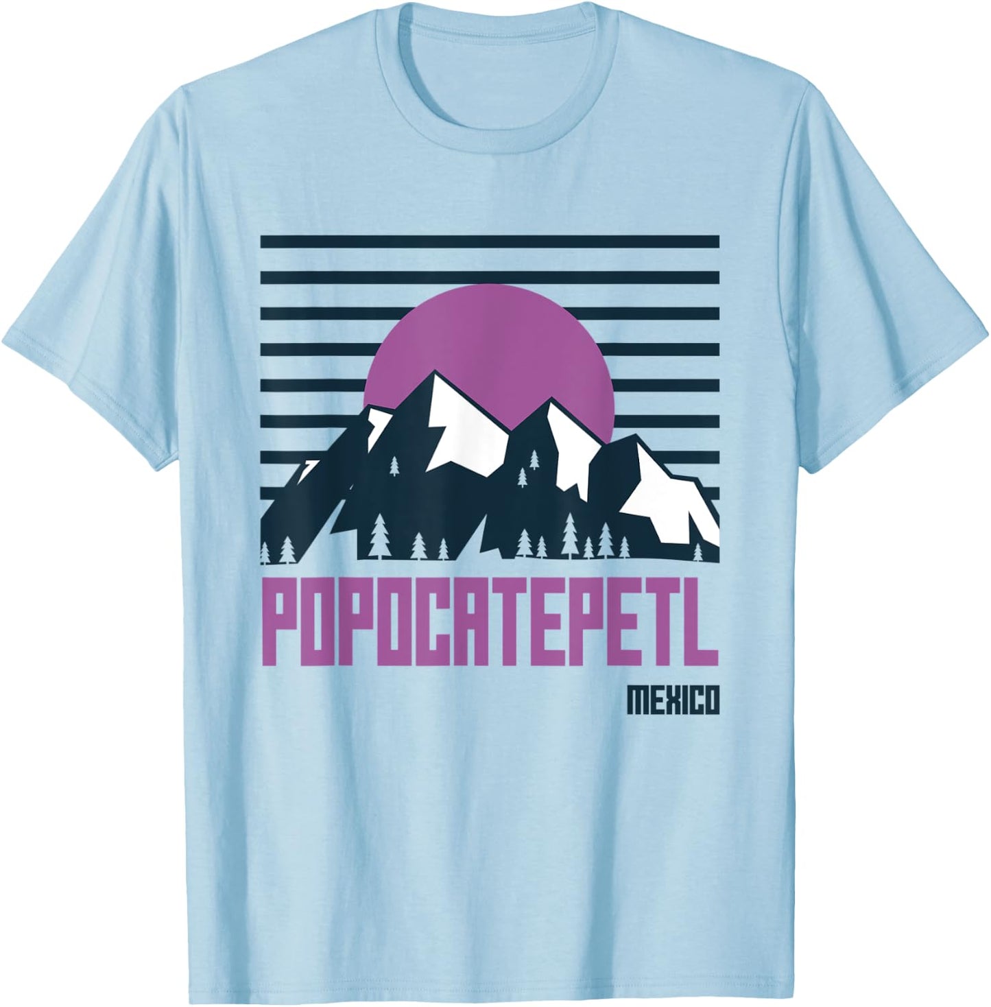 Popocatepetl Mountains Mexico Hiking Outdoors T-Shirt - T-Shirt | Light Blue