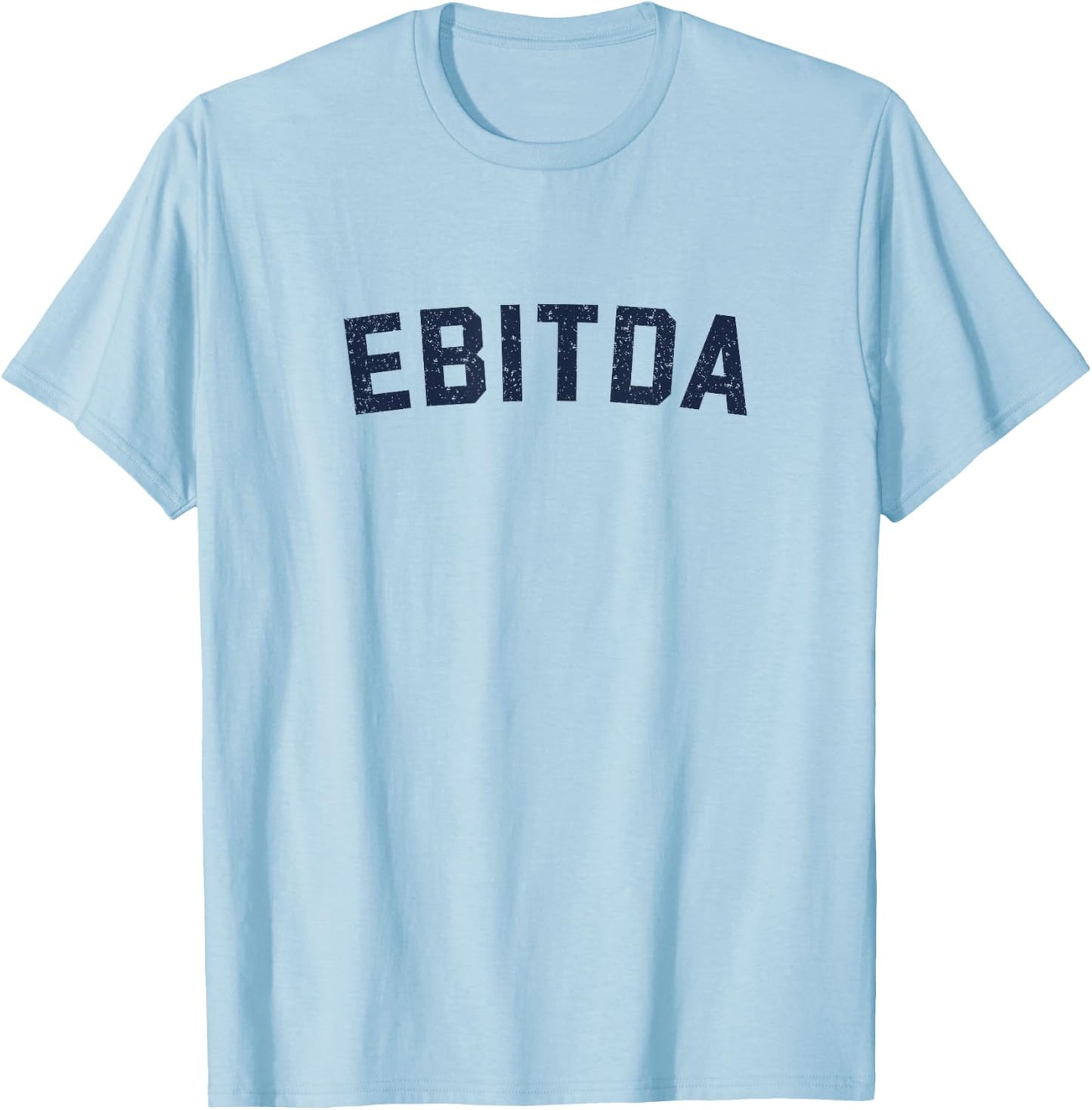 EBITDA Box Letter Adult Cotton T-Shirt - T-Shirt | Light Blue