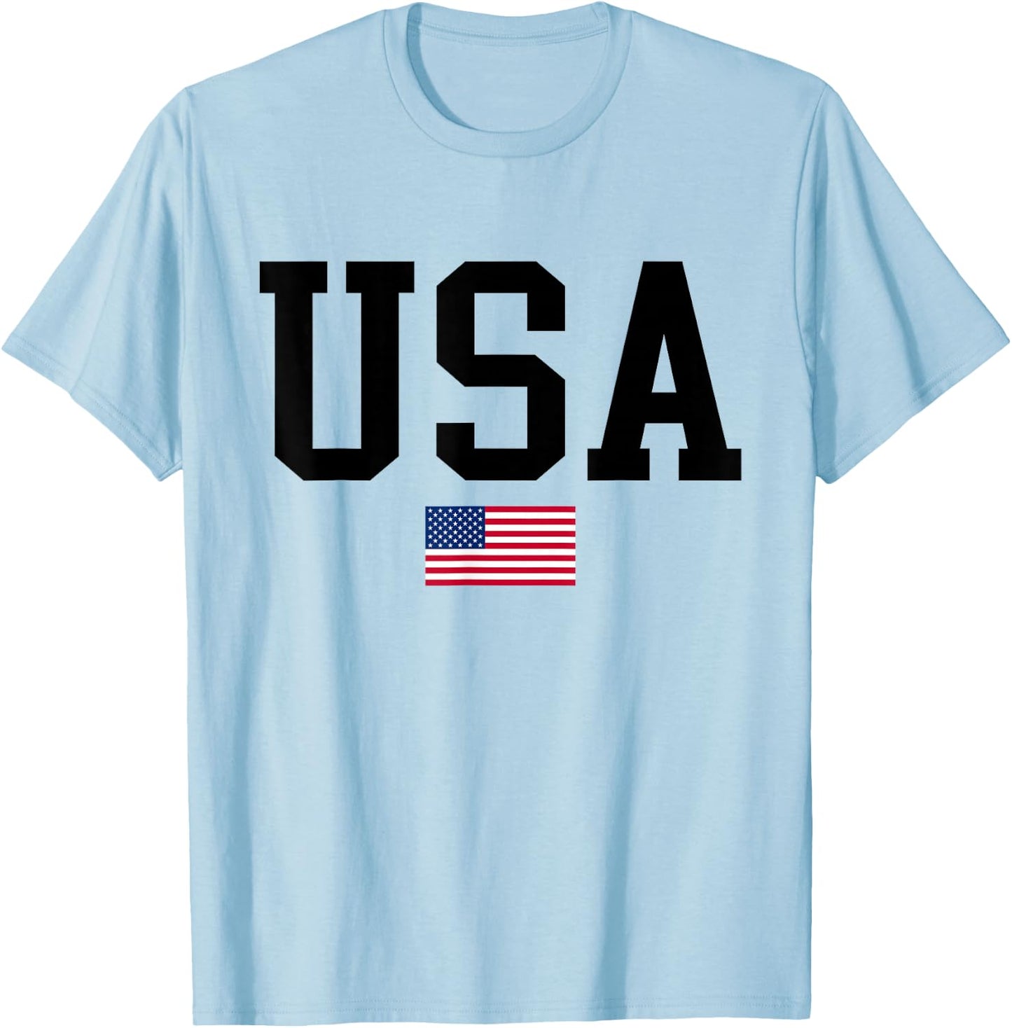 American Flag Independence Day, USA Women Men Kids T-Shirt - T-Shirt | Light Blue