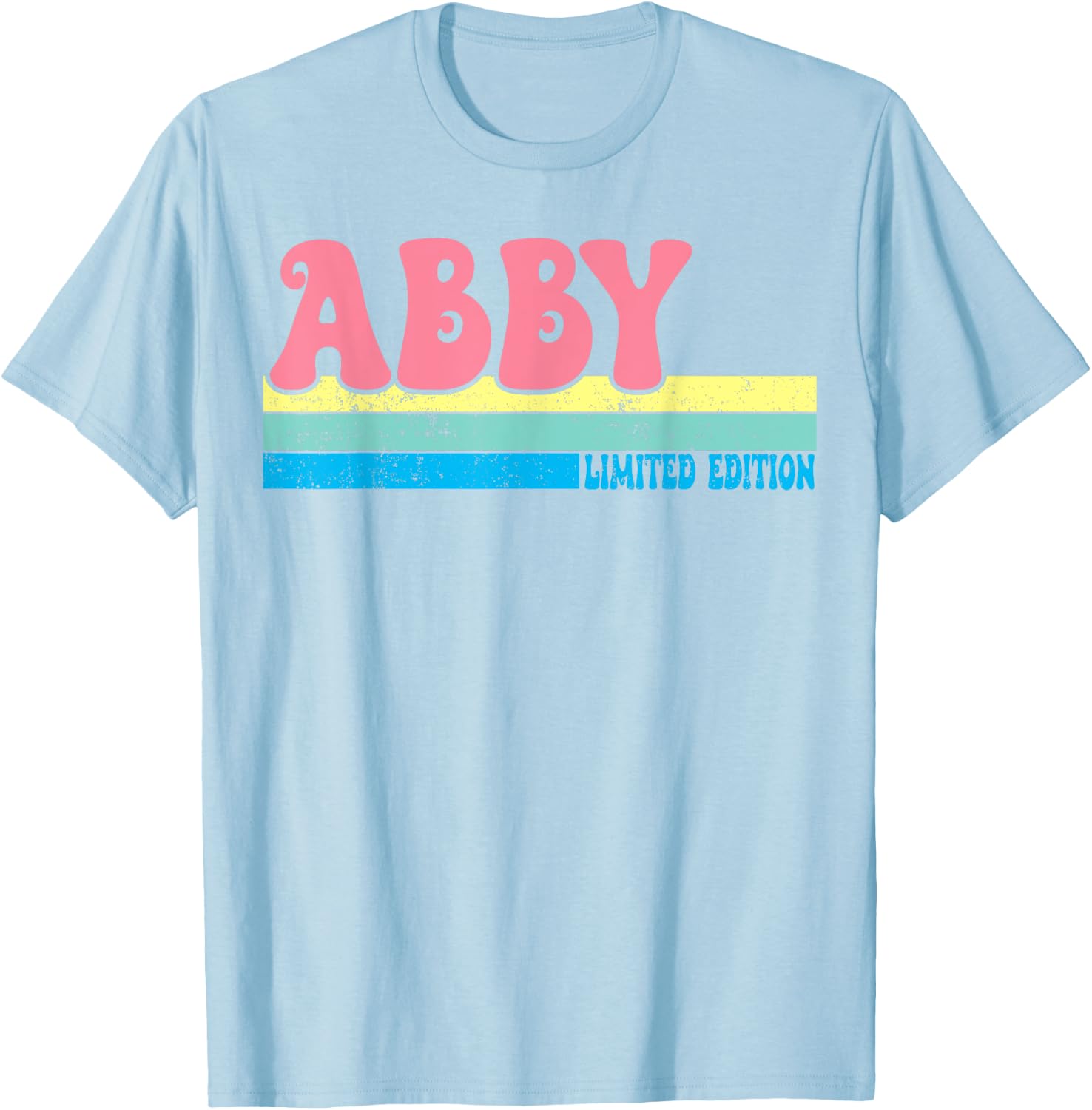ABBY Name Personalized Cute Idea Groovy Women ABBY T-Shirt - T-Shirt | Light Blue