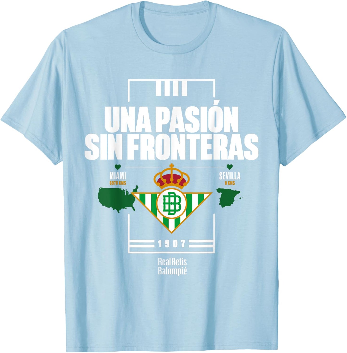 Real Betis sports exclusive collection. T-Shirt - T-Shirt | Light Blue
