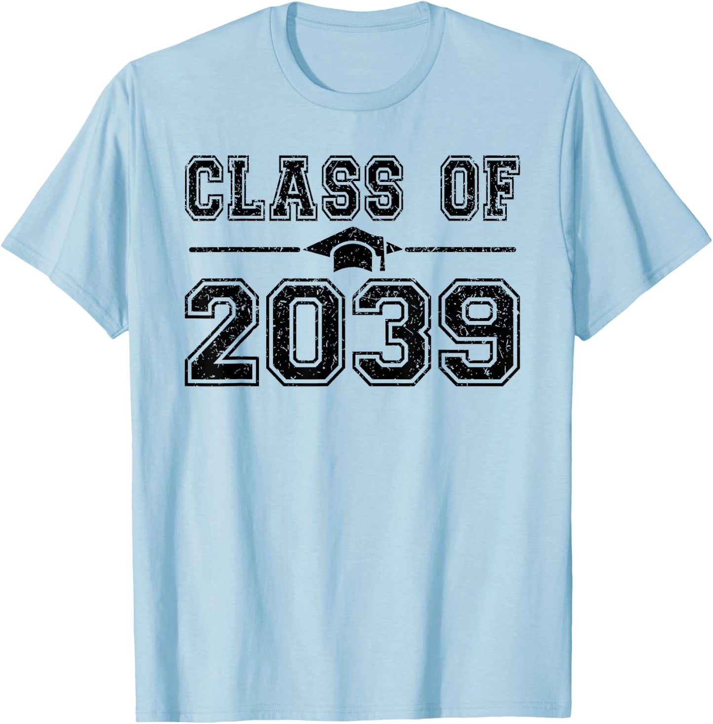 Class of 2039 Graduate 2039 First Day of School Grow With Me T-Shirt - T-Shirt | Light Blue