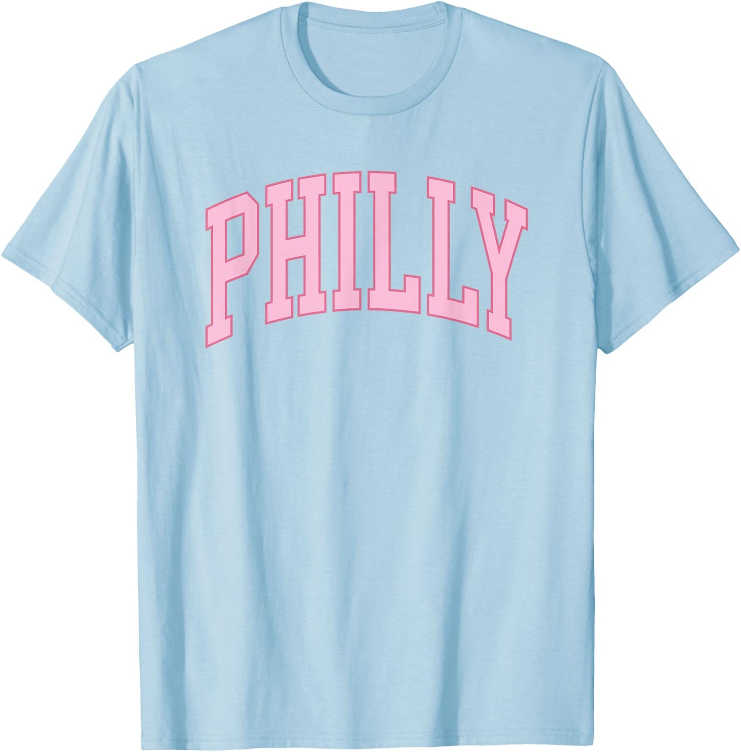 Philly Pink Retro Preppy throwback Philadelphia girls T-Shirt - T-Shirt | Light Blue