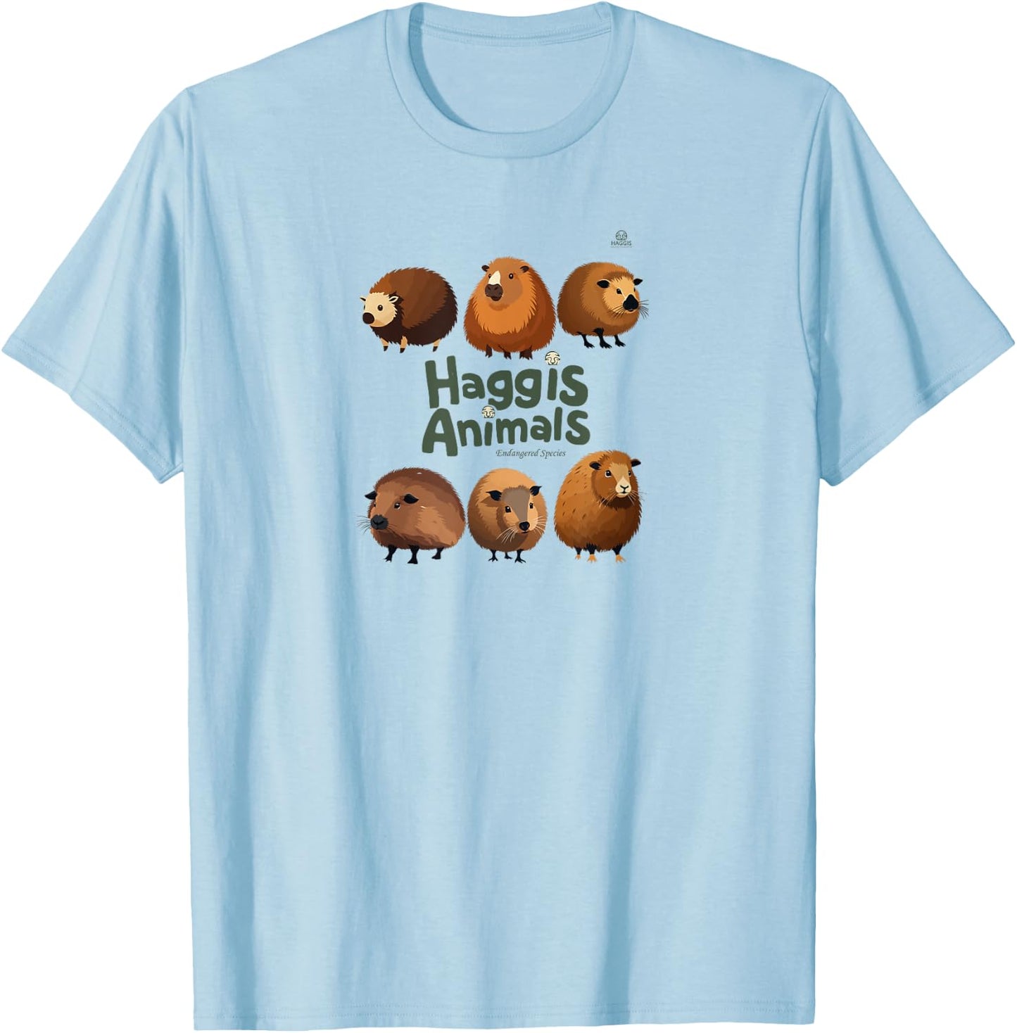 Scottish Wild Haggis Animals T-Shirt - T-Shirt | Light Blue