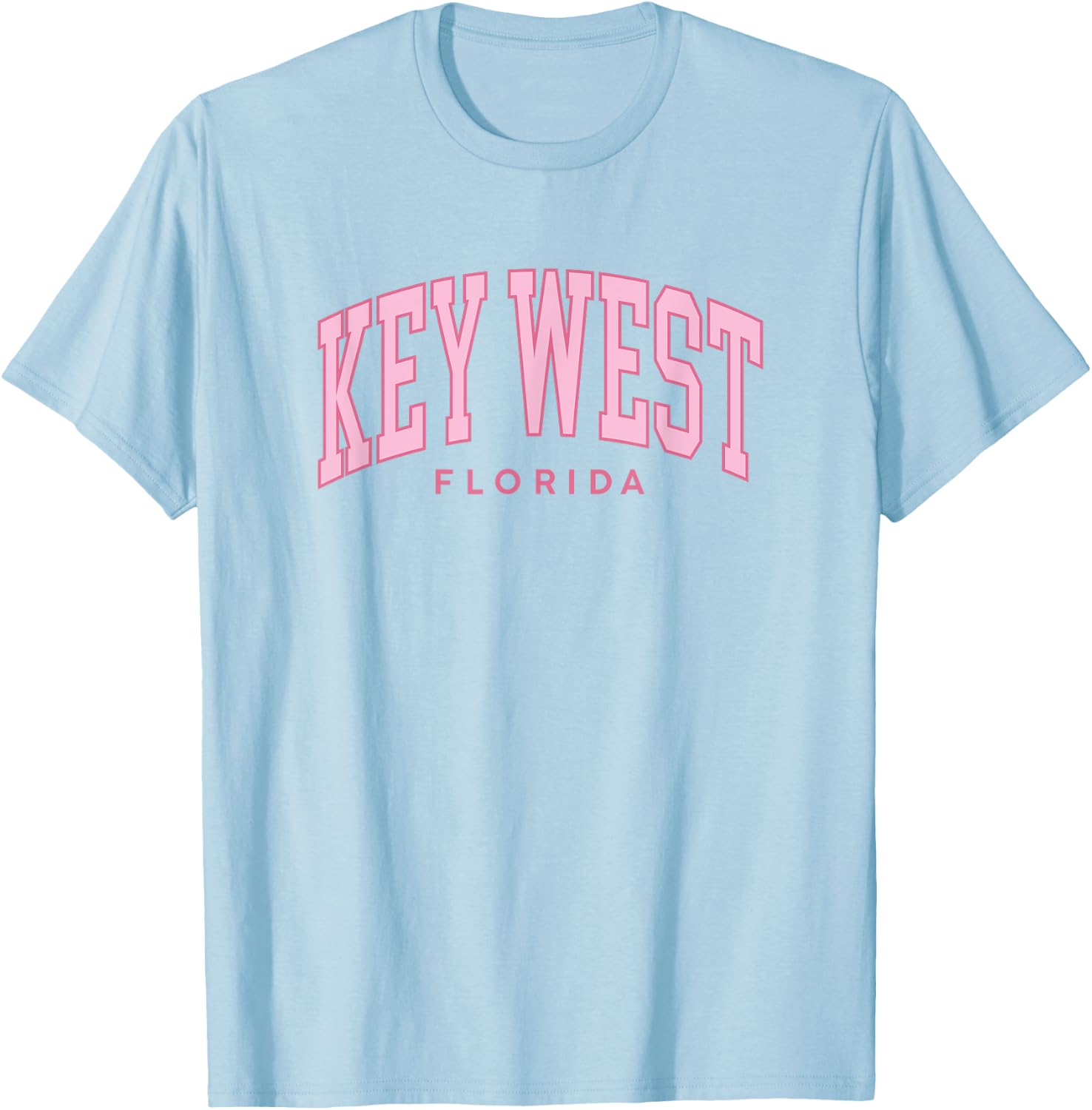 Key West Florida summer retro pink preppy throwback T-Shirt - T-Shirt | Light Blue