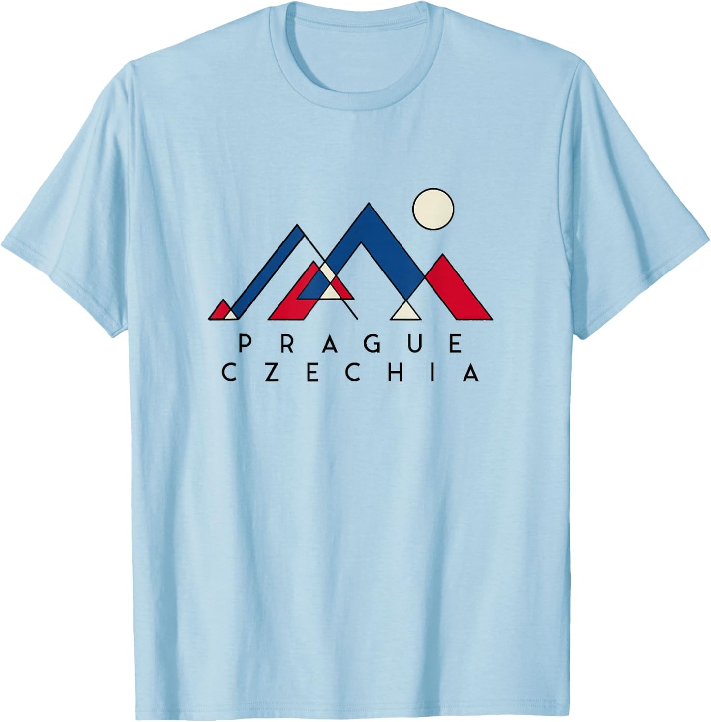 Prague Czech Republic | Prague Czechia | Prague Abstract T-Shirt - T-Shirt | Light Blue
