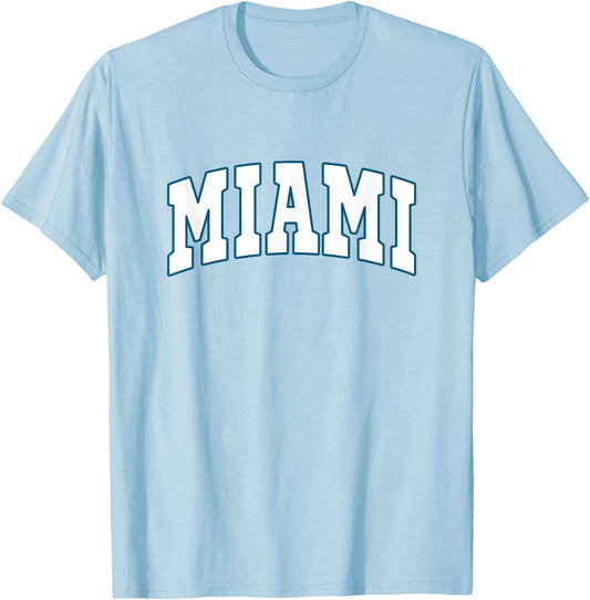 MIAMI - Throwback Design - Classic T-Shirt - T-Shirt | Light Blue
