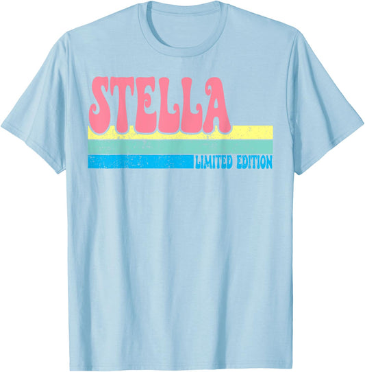 STELLA Name Personalized Cute Idea Groovy Women STELLA T-Shirt - T-Shirt | Light Blue