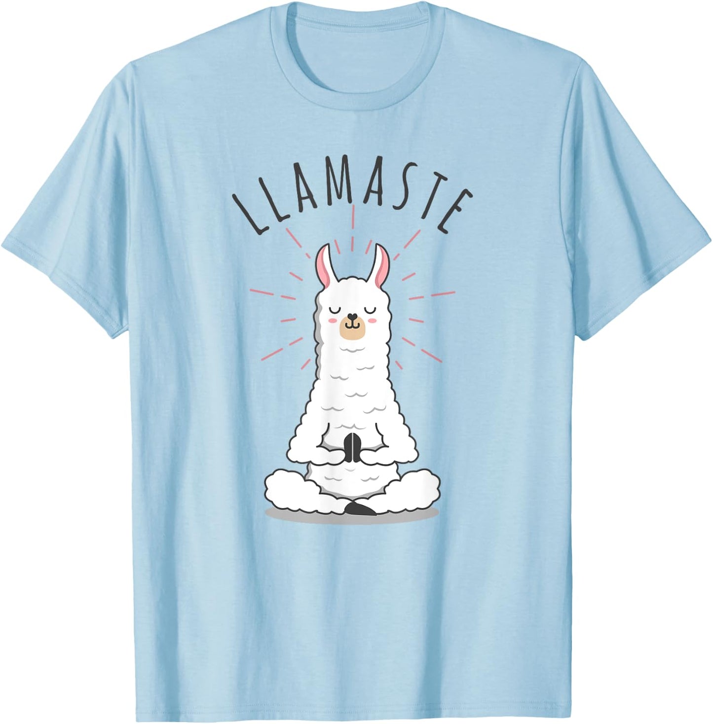Llamaste Llama Yoga Yogi Cute Love T-Shirt - T-Shirt | Light Blue