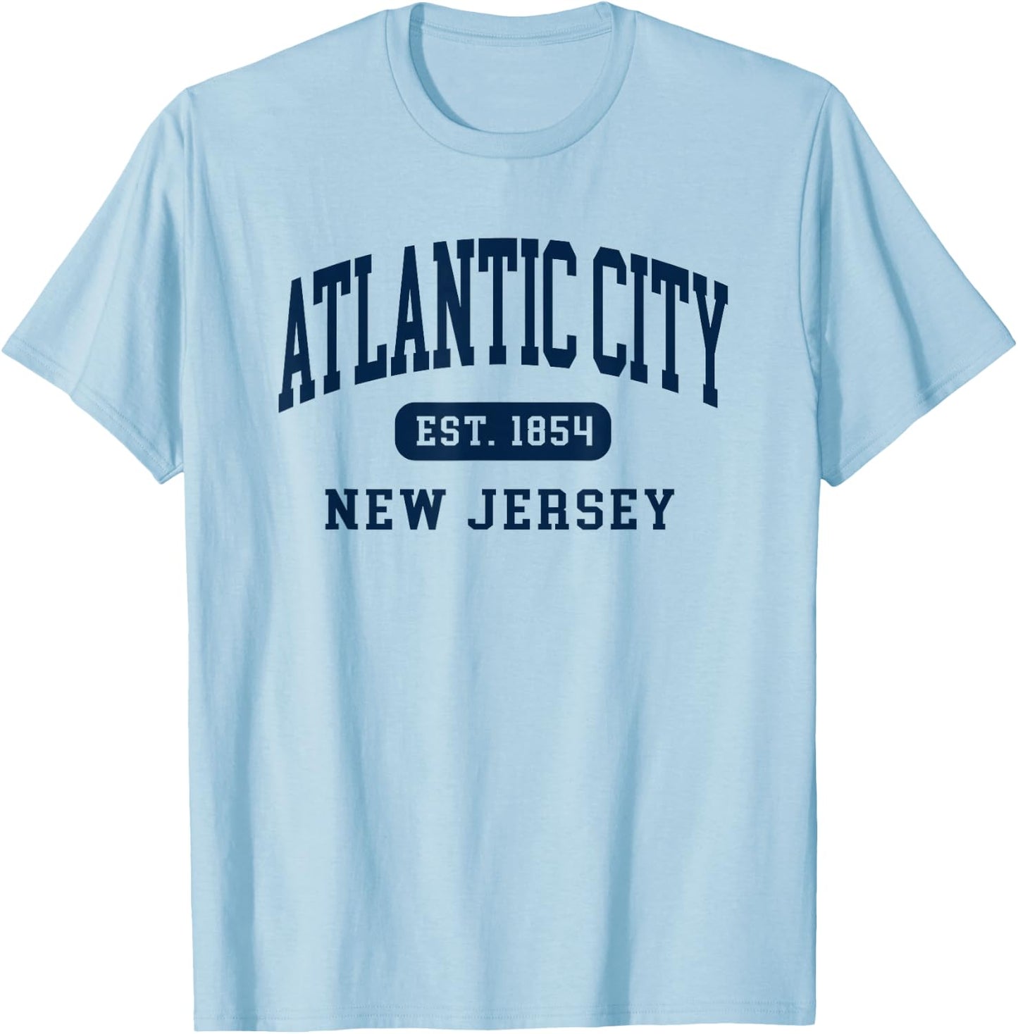 Atlantic City New Jersey Retro Est 1854 Vintage Souvenir T-Shirt - T-Shirt | Light Blue