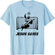 Jesus Saves Jesus Saved Soccer Goal goalie T-Shirt - T-Shirt | Light Blue