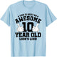 This is what an awesome 10 year old looks like 10th birthday T-Shirt - T-Shirt | Light Blue