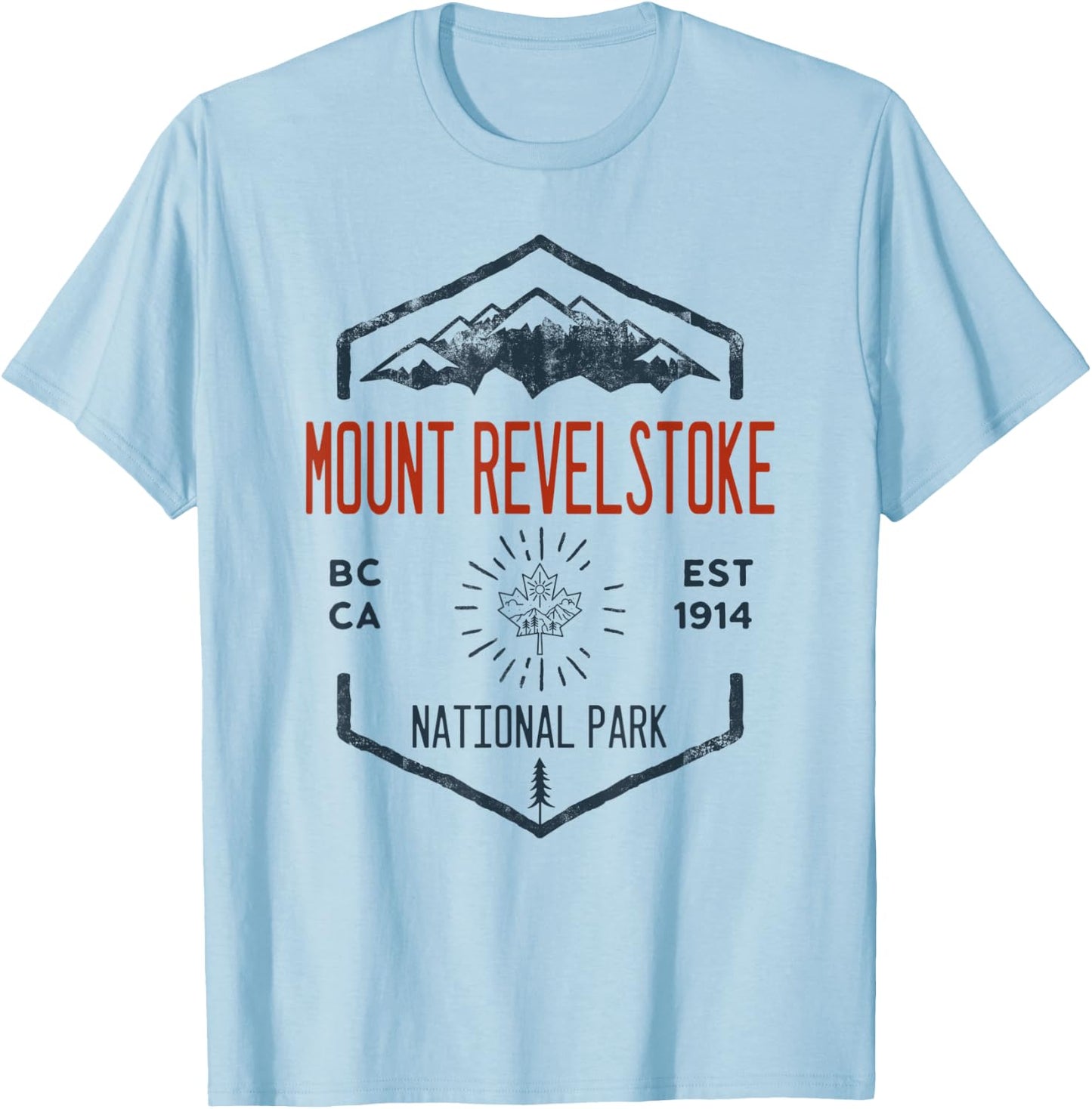Mount Revelstoke National Park Canada Vintage T-Shirt - T-Shirt | Light Blue
