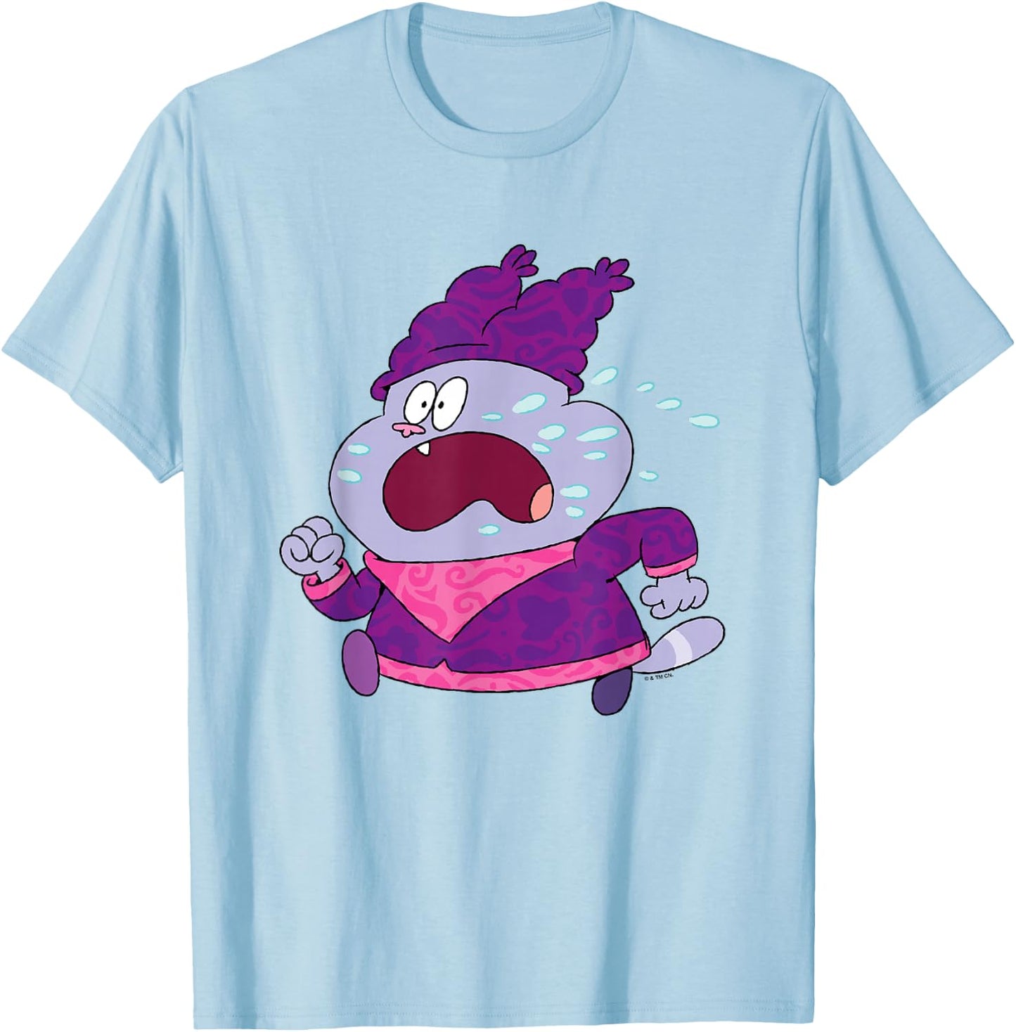 Chowder Valentine's Day Sweating & Running Away From Panini T-Shirt - T-Shirt | Light Blue