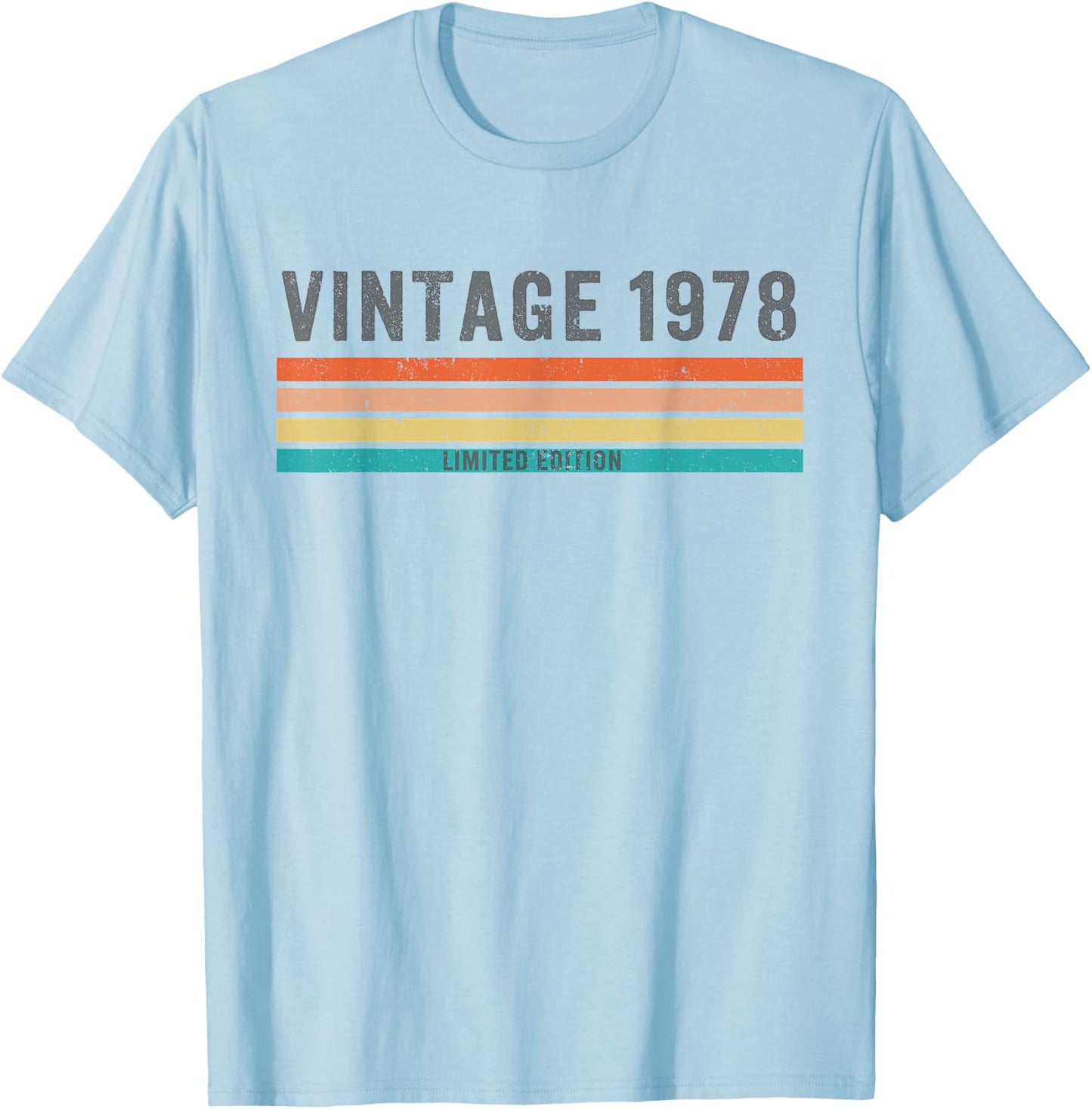 Vintage 1978 Limited Edition - 47th Birthday Gift Christmas T-Shirt - T-Shirt | Light Blue