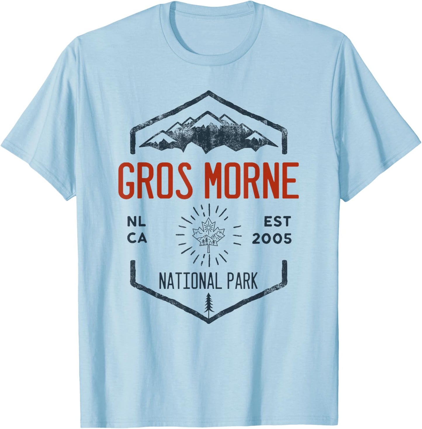 Gros Morne National Park Canada Vintage T-Shirt - T-Shirt | Light Blue