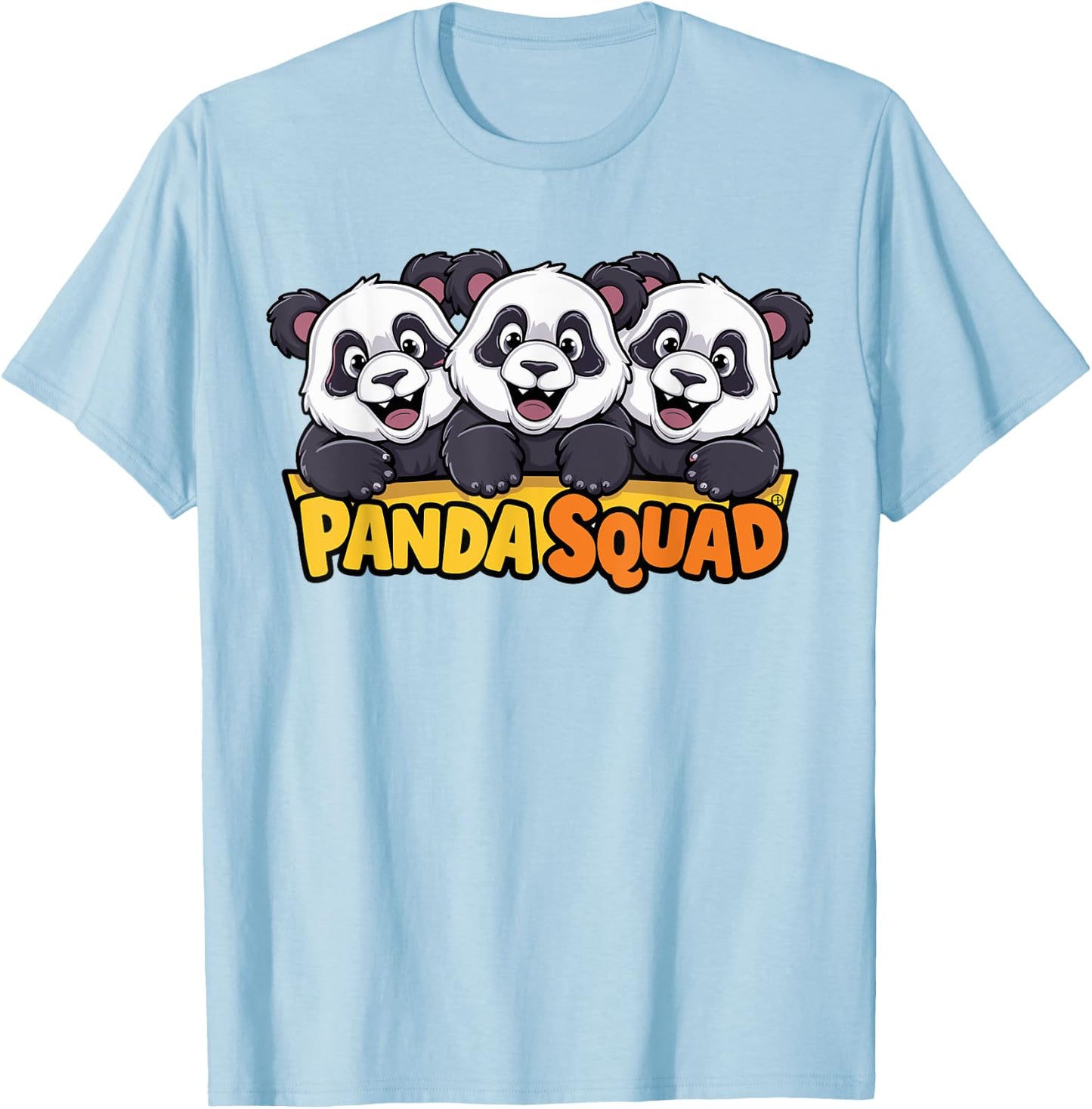 Panda Squad for Panda Lover Shirt | Cool Panda T-Shirt - T-Shirt | Light Blue