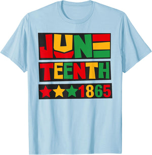 Juneteenth 1865 Women Men Kids June 19th 1865 Freedom Day T-Shirt - T-Shirt | Light Blue