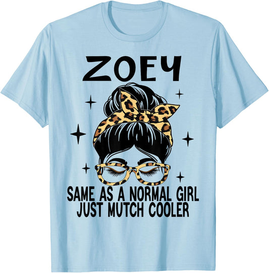 ZOEY Costume Cute Definition Personalized Name ZOEY T-Shirt - T-Shirt | Light Blue