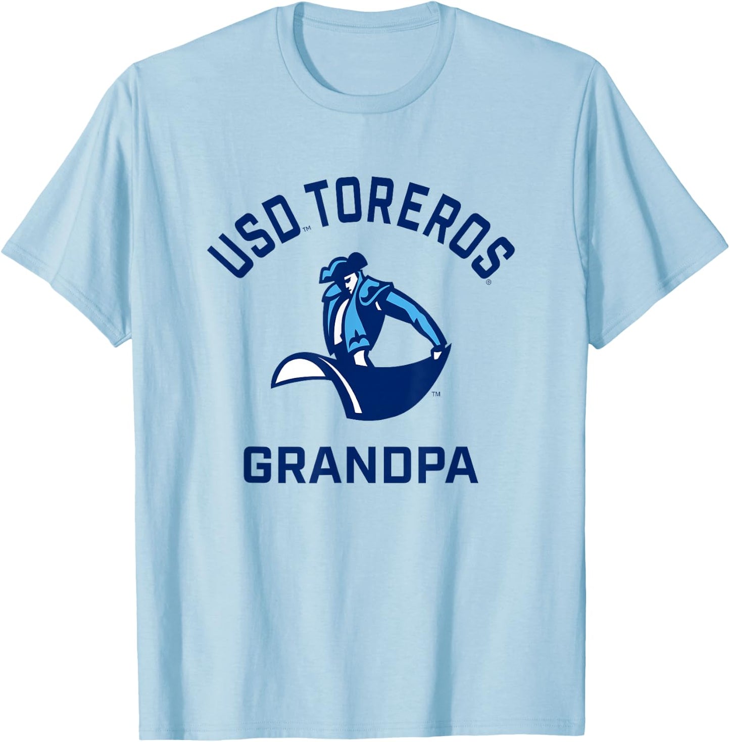 University of San Diego Toreros Arched Grandpa T-Shirt - T-Shirt | Light Blue