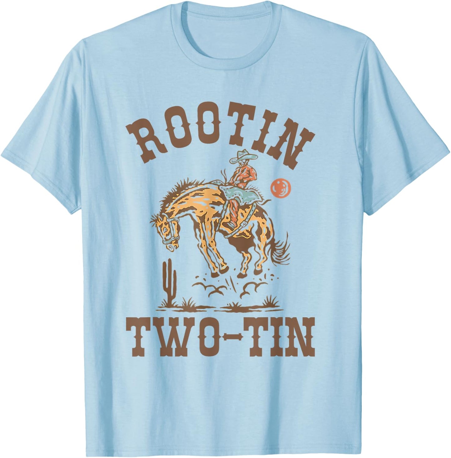 Rootin Two-tin 2nd Birthday 2 Year Old Western Cowboy Bday T-Shirt - T-Shirt | Light Blue