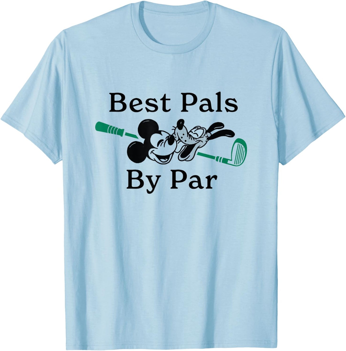Disney Mickey And Friends Best Pals By Par Mickey Pluto Logo T-Shirt - T-Shirt | Light Blue