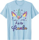 First Name Amalia Personalized A Is For Amalia T-Shirt - T-Shirt | Light Blue