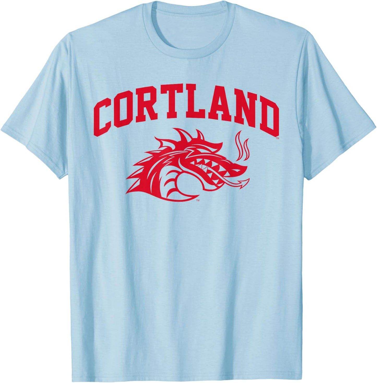 SUNY Cortland Red Dragons Athletics Logo T-Shirt - T-Shirt | Light Blue