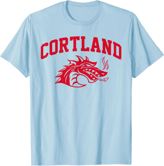 SUNY Cortland Red Dragons Athletics Logo T-Shirt - T-Shirt | Light Blue
