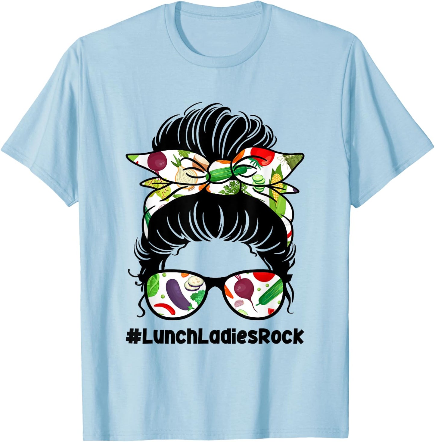 Lunch Ladies Rock Food Service School Cafeteria Worker T-Shirt - T-Shirt | Light Blue