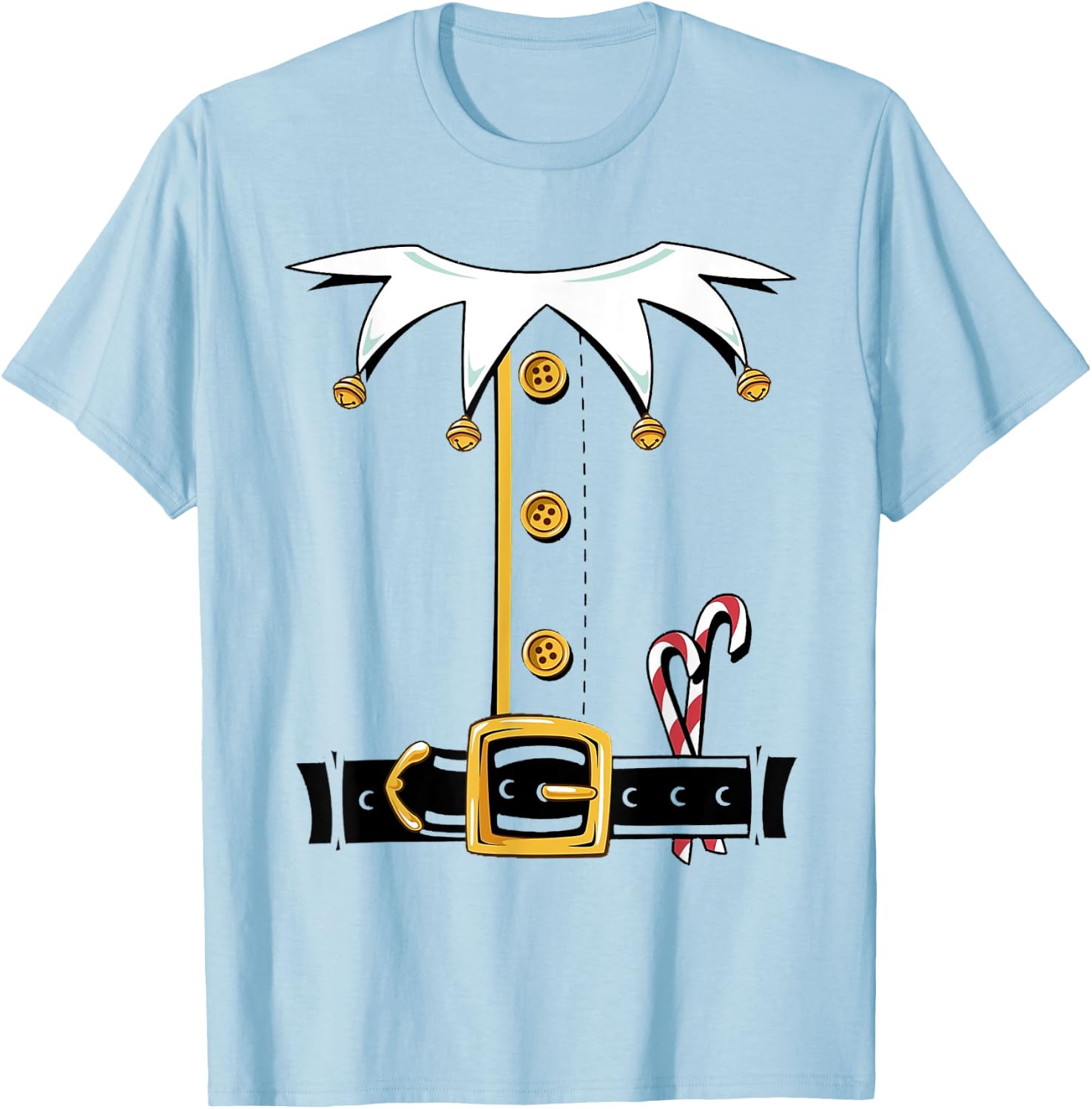 I'm An Elf Candy Cane Funny Elves Halloween Costume Outfit T-Shirt - T-Shirt | Light Blue