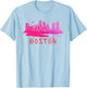 Modern Boston Cityscape - Boston Massachusetts Skyline T-Shirt - T-Shirt | Light Blue