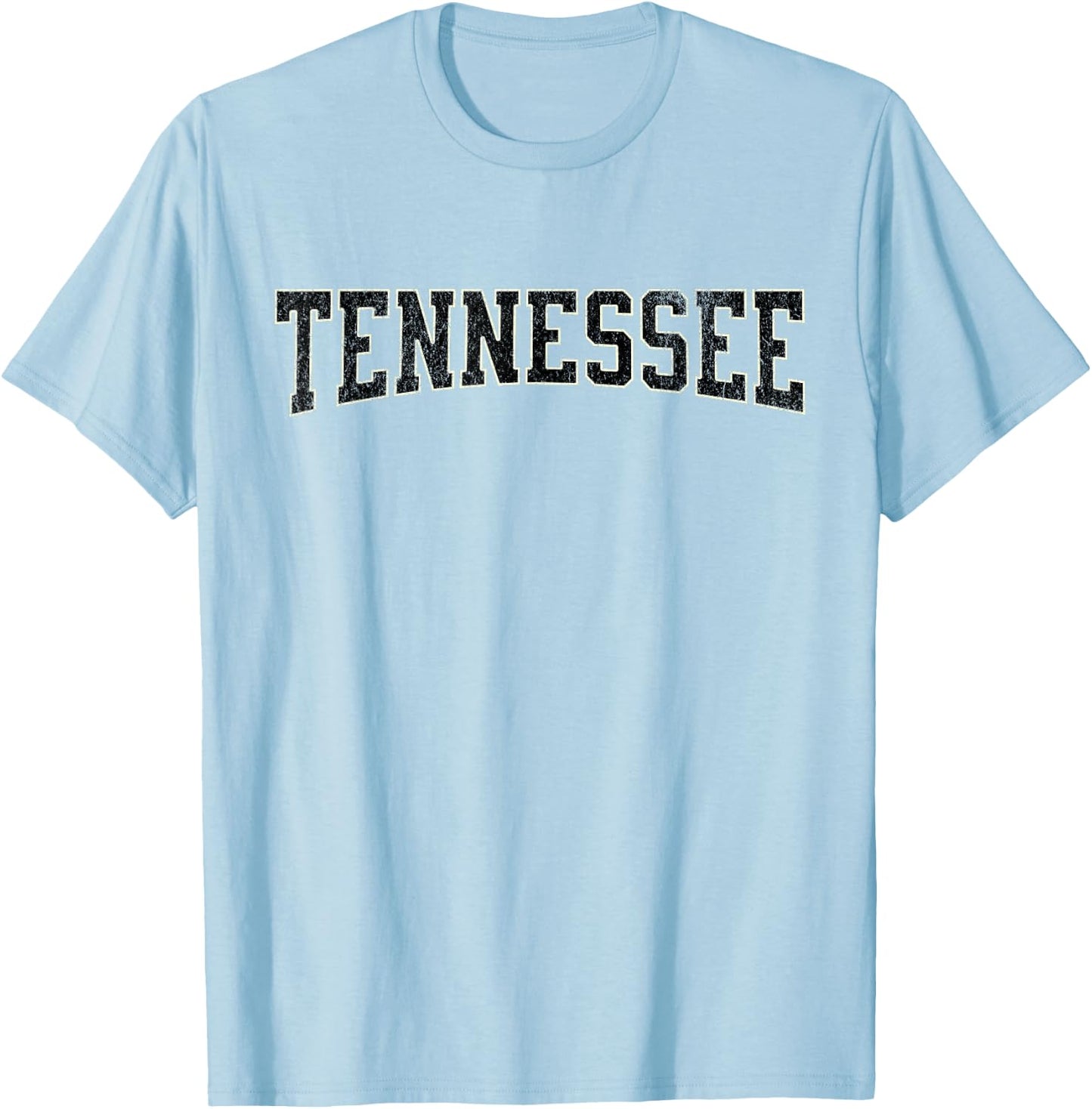 Vintage Tennessee Distressed Print on Orange T-Shirt - T-Shirt | Light Blue