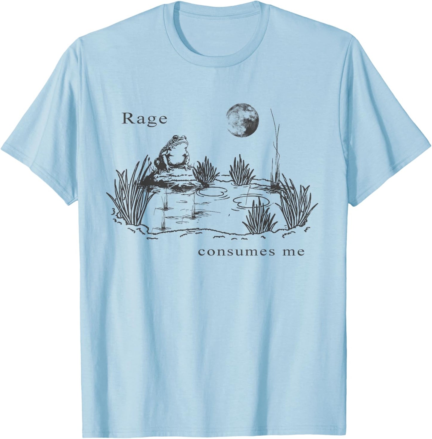 rage consumes me frog funny Vintage Frog nature T-Shirt - T-Shirt | Light Blue