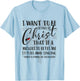I Want to Be So Full of Christ Holy Bible for Christian T-Shirt - T-Shirt | Light Blue