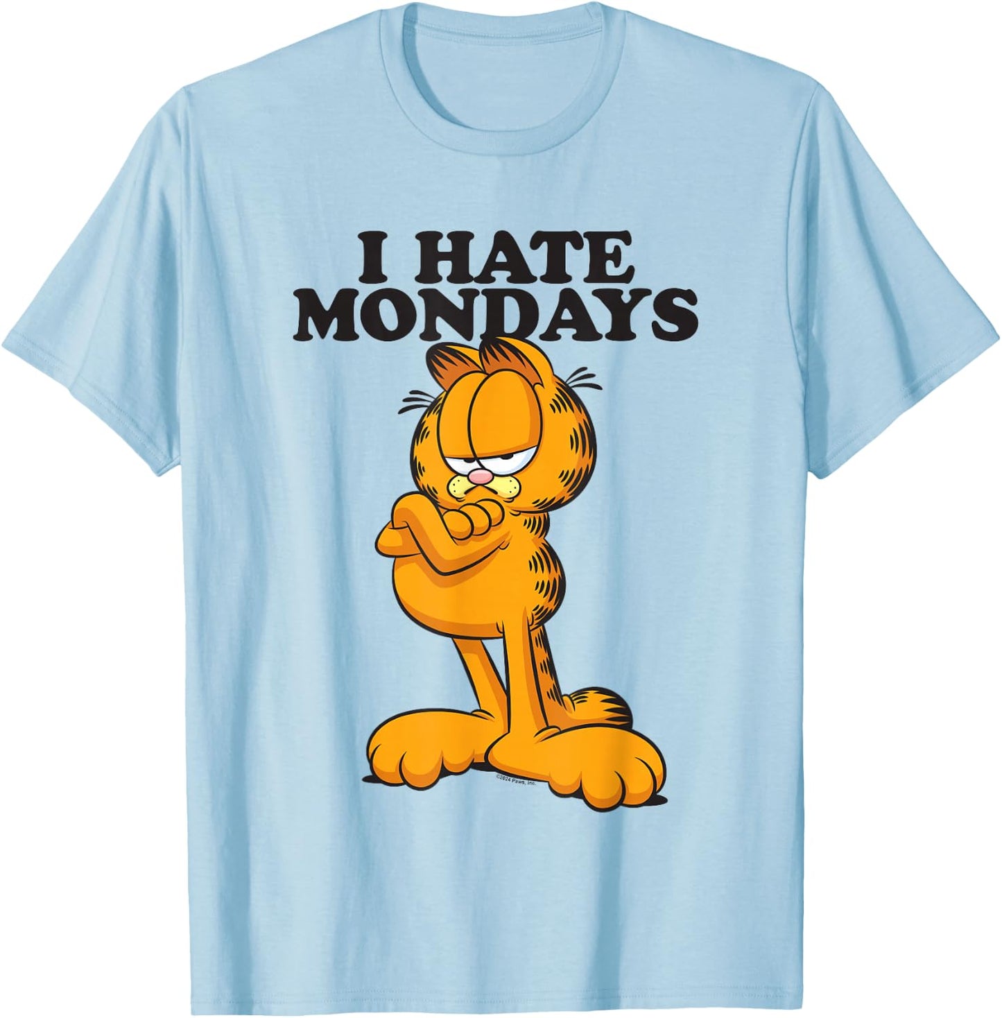 Garfield I Hate Mondays T-Shirt - T-Shirt | Light Blue