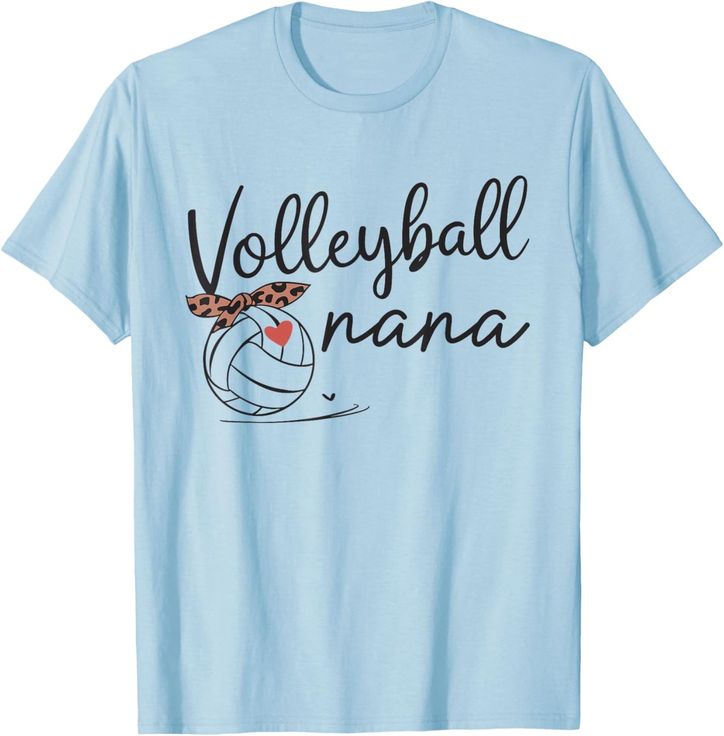 Volleyball nana leopard funny mother's day T-Shirt - T-Shirt | Light Blue