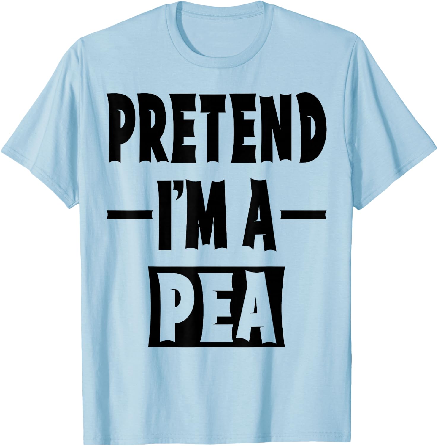 Pretend I'm A Pea Costume Party Lazy Halloween Pea Veggie T-Shirt - T-Shirt | Light Blue