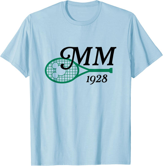 Disney Mickey And Friends 1928 Tennis Club Big Chest Logo T-Shirt - T-Shirt | Light Blue
