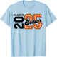 Class of 2025 Senior 2025 Graduation Orange Back To School T-Shirt - T-Shirt | Light Blue