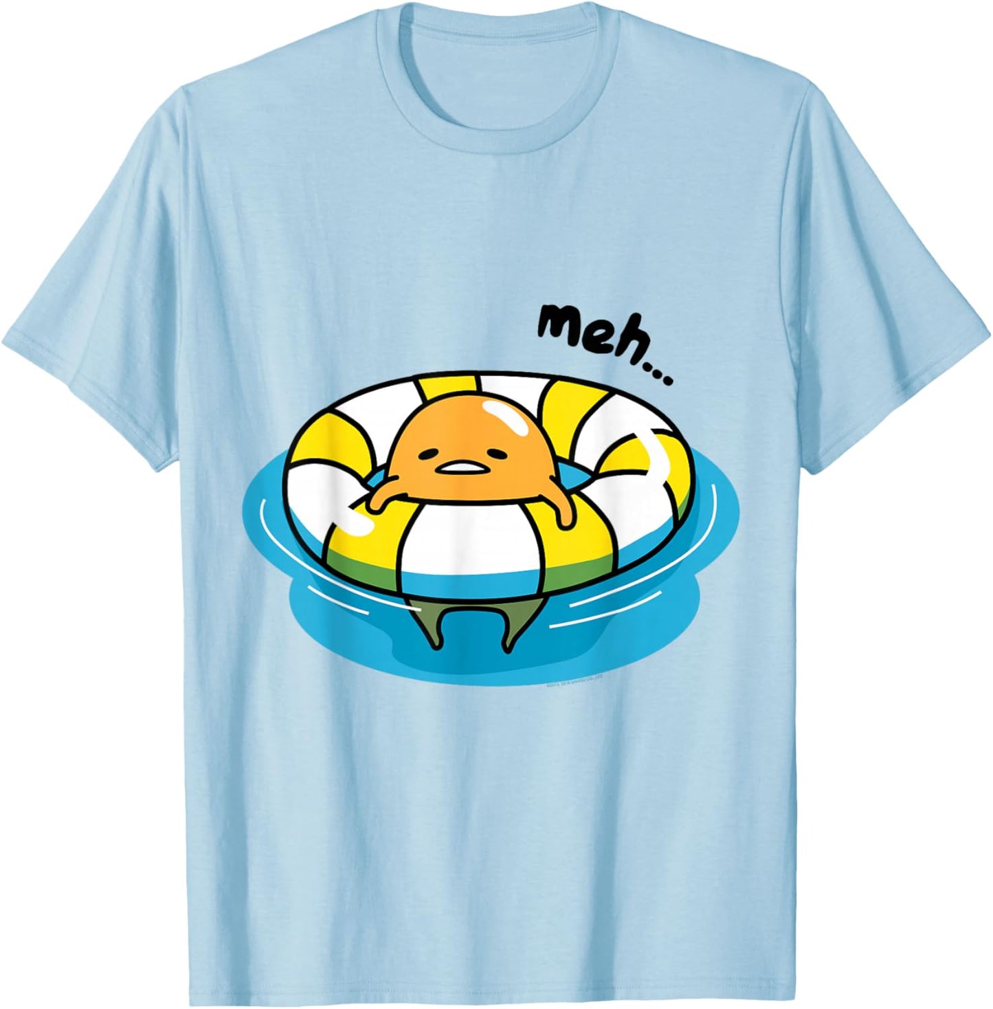 Gudetama Pool Float Shirt T-Shirt - T-Shirt | Light Blue