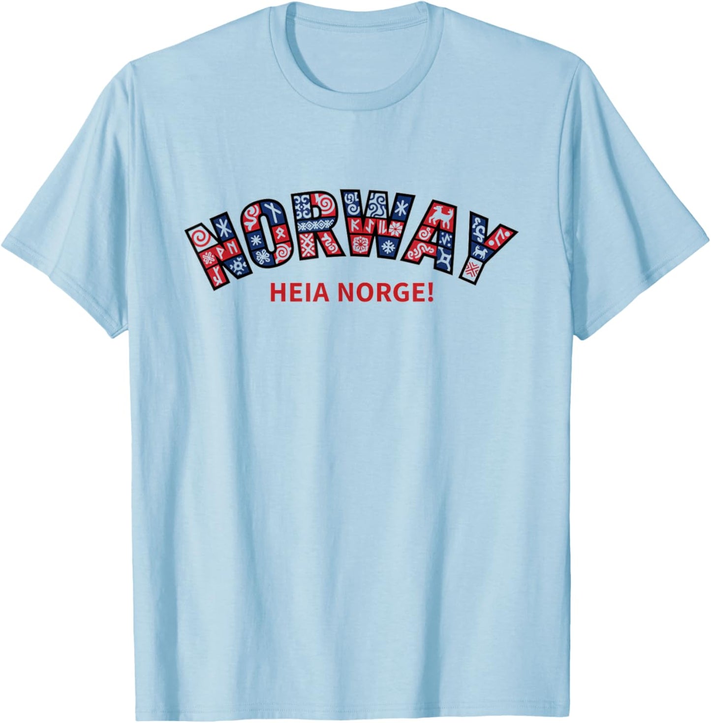 Soccer Fan Shirt 2026 Norway Heia Norge Norway HEIA Norge T-Shirt - T-Shirt | Light Blue