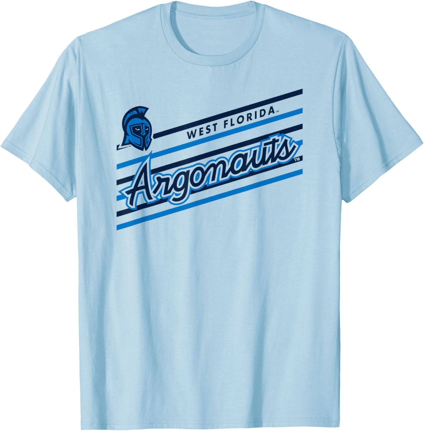 West Florida Argonauts Retro Performer White T-Shirt - T-Shirt | Light Blue