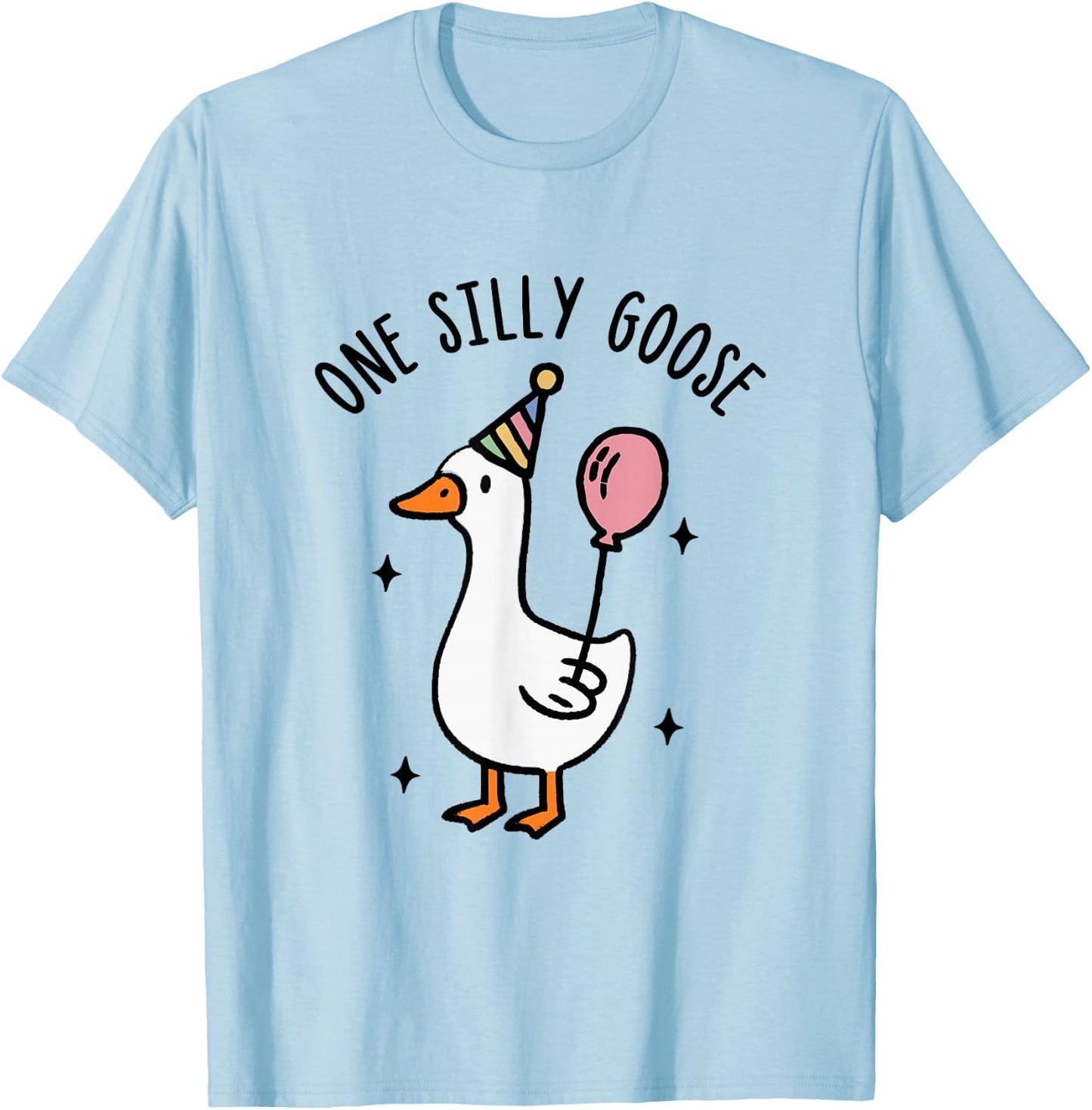 One Silly Goose Funny 1st First Birthday T-Shirt - T-Shirt | Light Blue