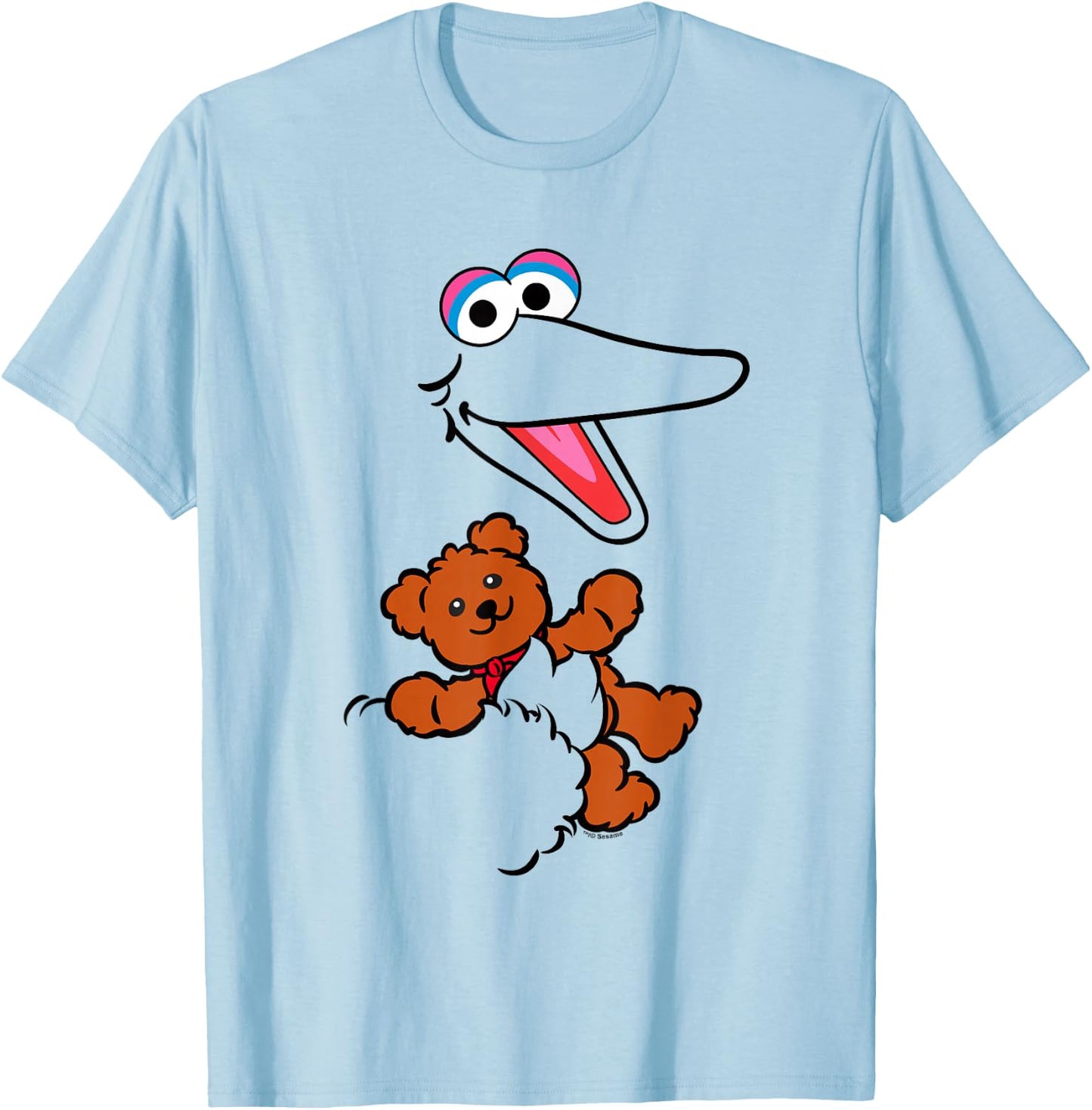 Sesame Street Big Bird Radar Face Halloween Costume T-Shirt - T-Shirt | Light Blue