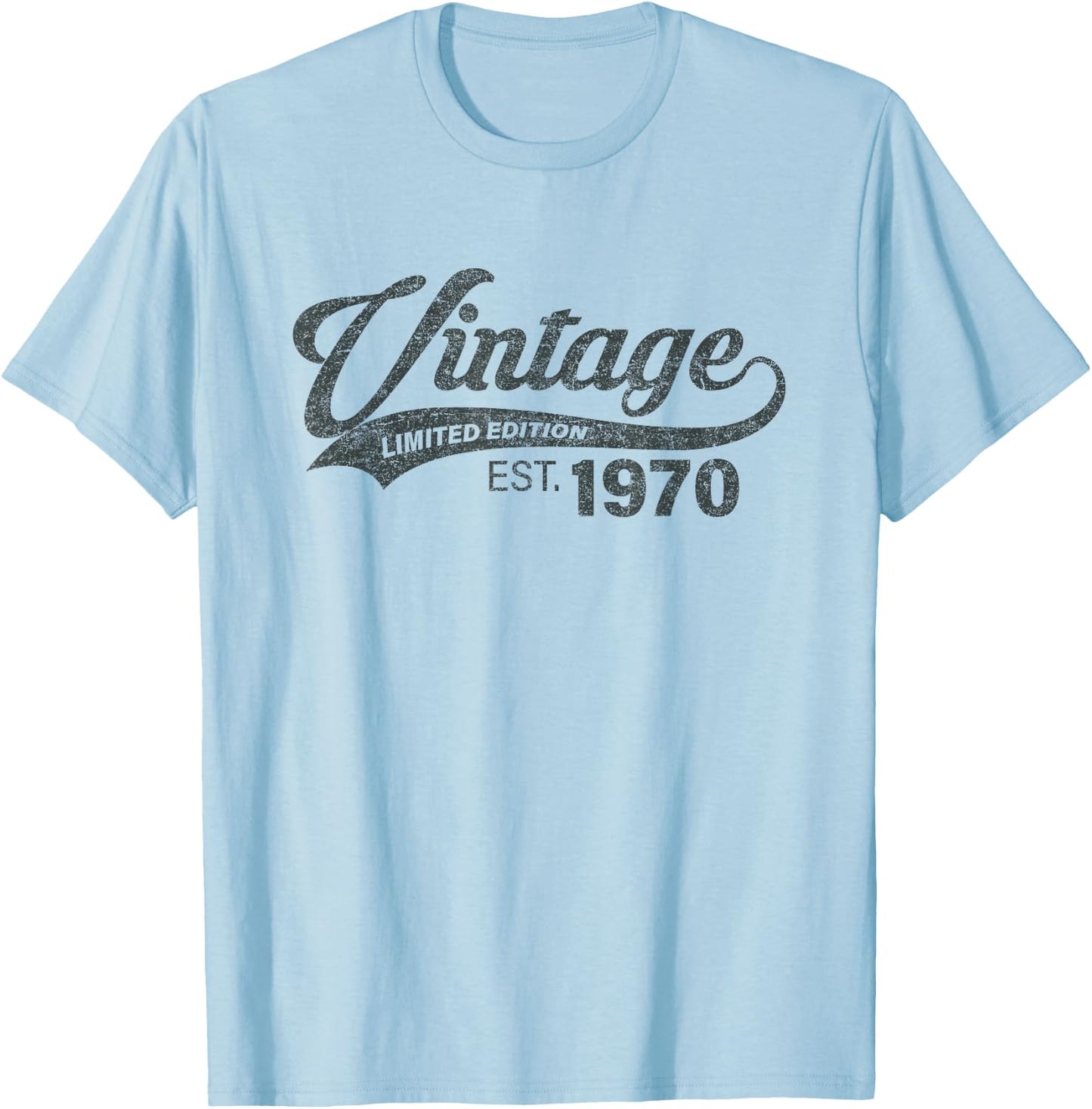 Vintage 1970 Cool 55 Year Old Bday Men Women 55th Birthday T-Shirt - T-Shirt | Light Blue