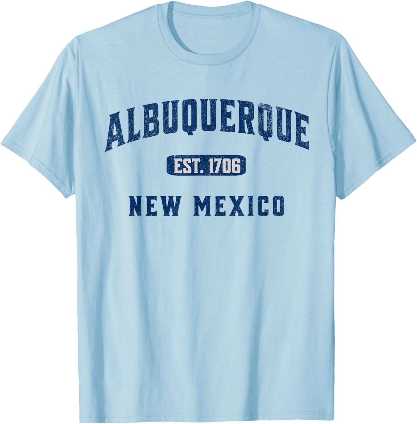 USA Vintage Merch Souvenir Visit Albuquerque New Mexico T-Shirt - T-Shirt | Light Blue